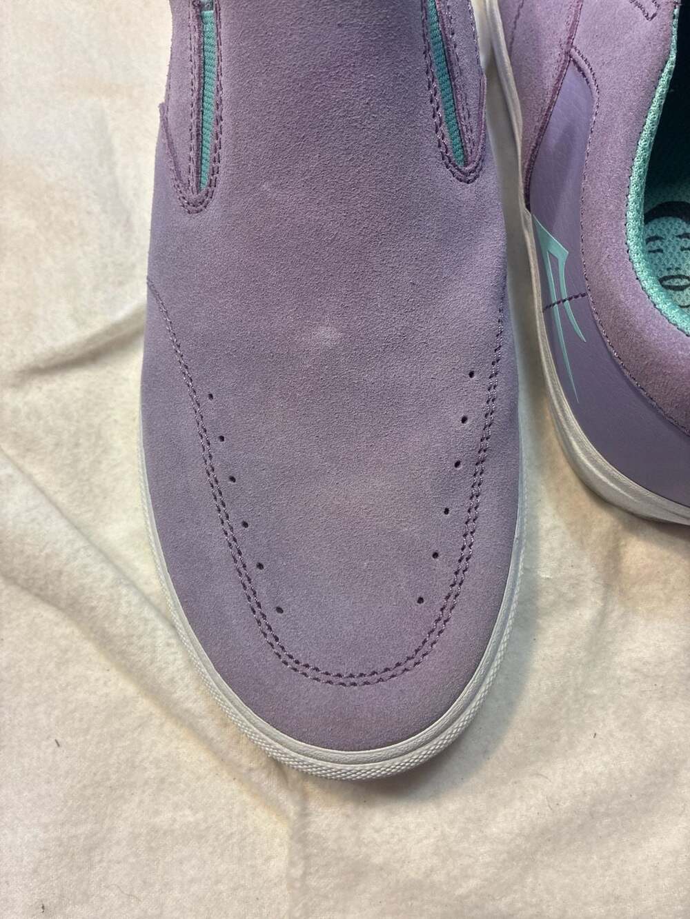 Lakai Owen Nico Hiraga Purple Suede Slip-On Skate Shoes Size 9 - Picture 10 of 10
